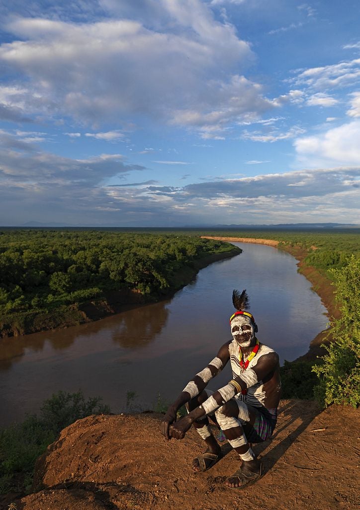 Karo tribe member — master body painters of the Omo