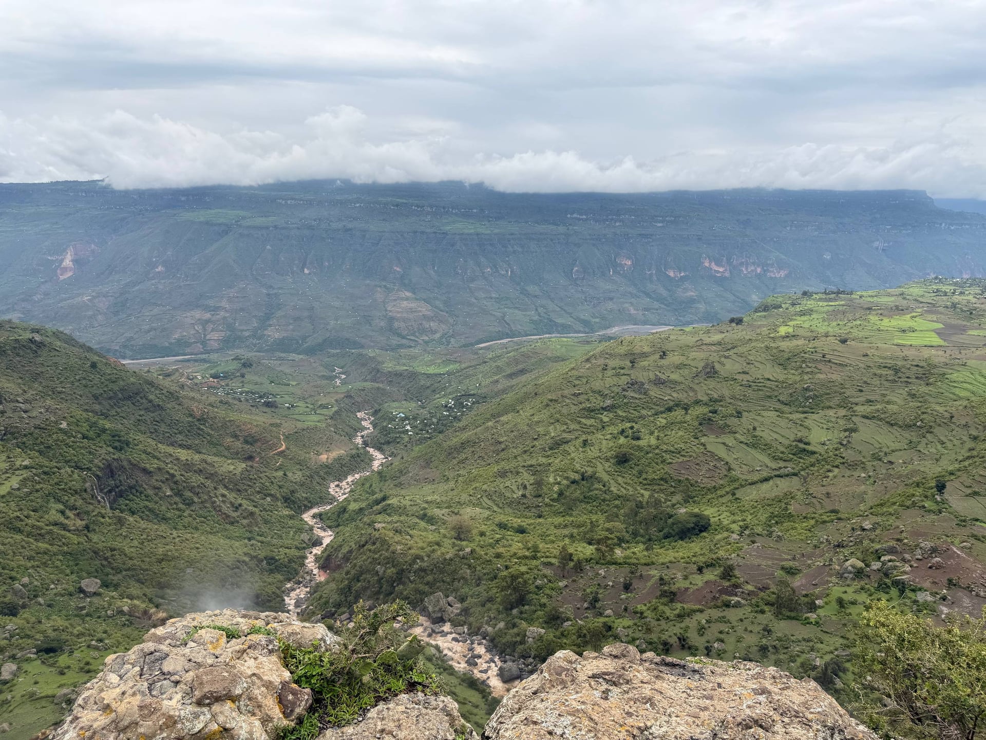 Blue Nile Gorge panorama from the viewpoint road