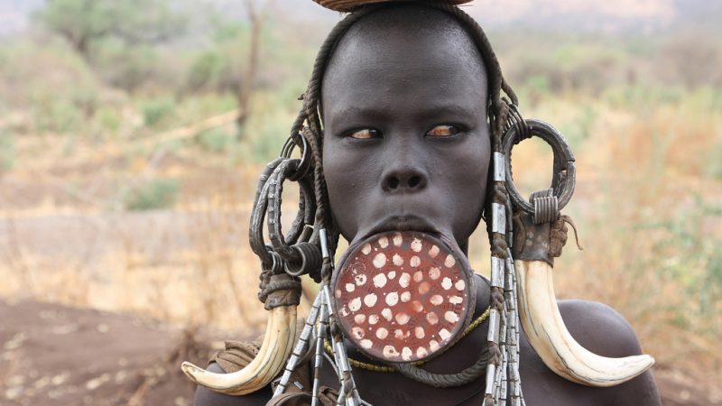 Mursi woman with lip plate